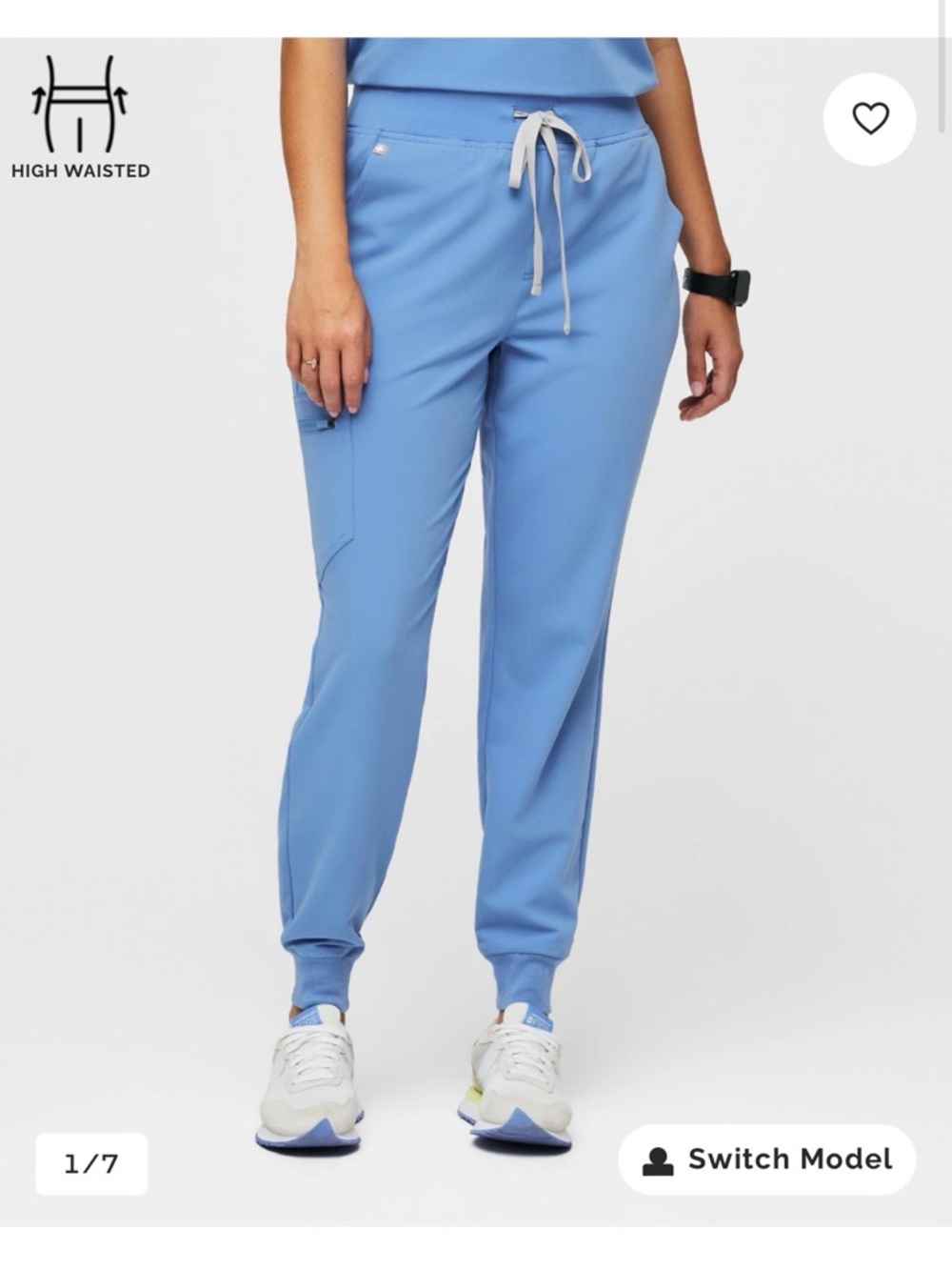 FIGS Ceil Blue High Waisted Zamora Jogger Scrub Pants